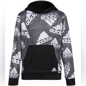 Adidas Boys Geometric Print Fleece Hoodie